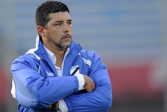 Leonardo Ramos, el entrendor de Danubio, en la gran victoria. 