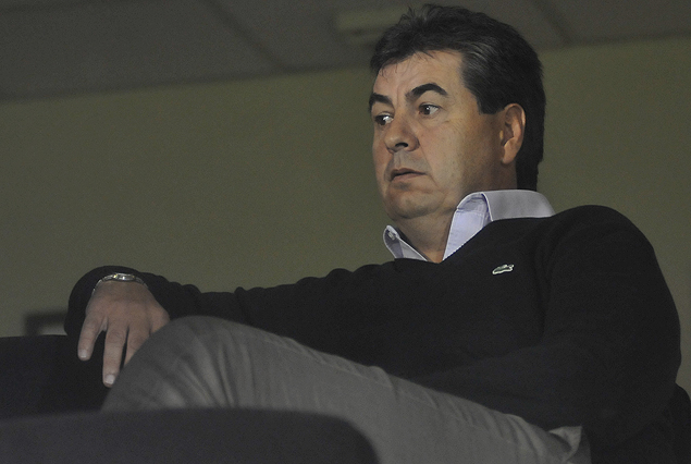 Jorge Da Silva, el técnico de Peñarol, en el Palco Vip del Estadio Centenario.
