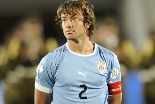 Diego Lugano, capitán de la selección uruguaya.
