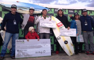 El podio de los ganadores en La Paloma.