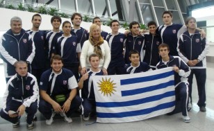 La selección juvenil antes de su partida.
