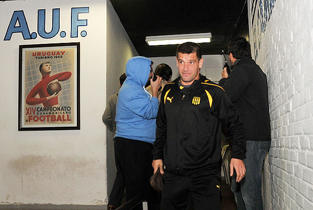 Antonio Pacheco en zona de vestuarios.