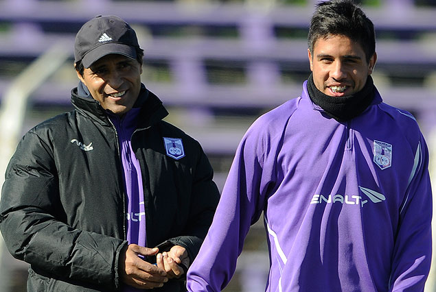 Tabaré Silva y Ramón Arias durante el movimiento del viernes por la mañana en el Franzini. 