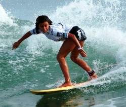 Delfina Morosini en acción.