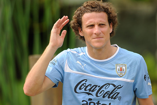 Diego Forlán en los jardines del Catussaba Resort de Bahía.