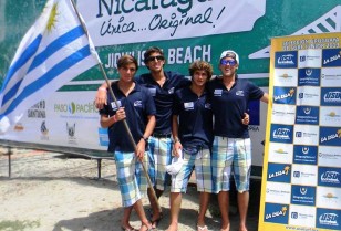 La delegación masculina de Uruguay.