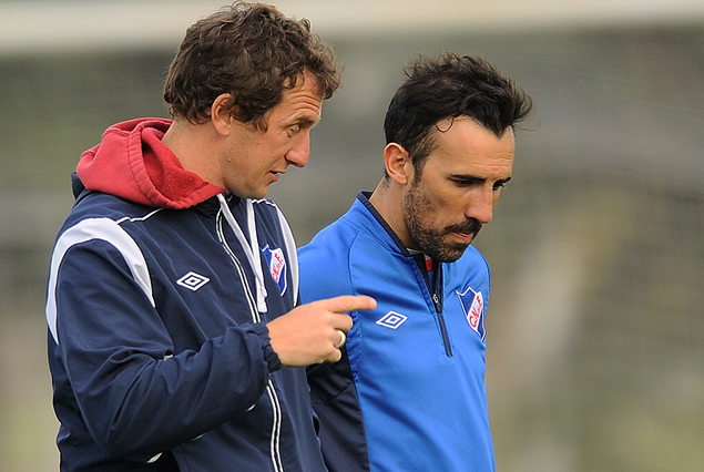 Rodolfo Arruabarrena y Vicente Sánchez en Los Céspedes. 
