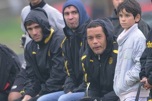 Gastón Poncet, Carlos Valdez y Darío Rodríguez en el CAR de Solymar.
