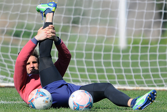 Iván Alonso realizó trabajos físicos, pero no tomó parte del táctico. 