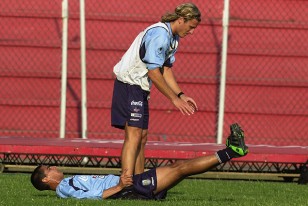 Junto a Diego Forlán en el proceso de selección de Fossati. "Forlán es un monstruo", dijo Chory.