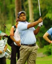El golfista uruguayo festejó en Brasil.