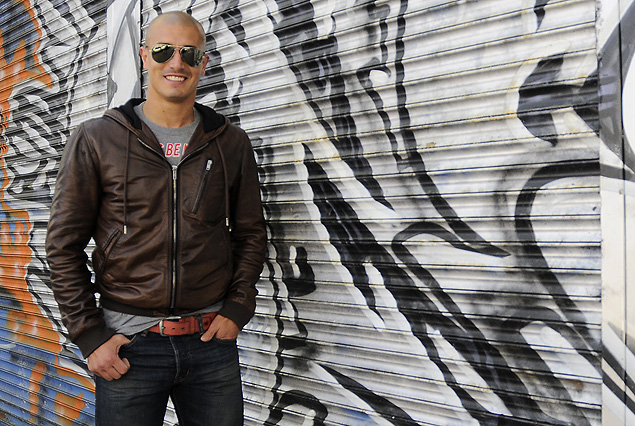 Pablo Lima, el "Bola", el lunes de alegría en Danubio por la punta del Apertura. 