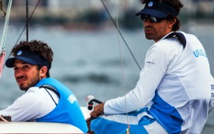 Los regatistas en el Mundial.