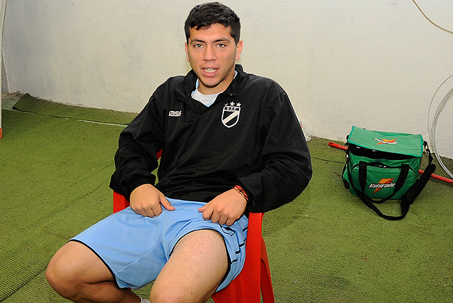 El volante Ignacio "Nacho" González, el martes en Portones, en la pausa luego de la molestia de cuadriceps.