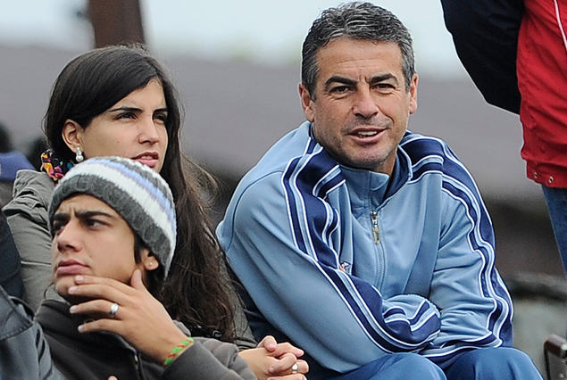Pablo Bengoechea en familia instalado en el Olímpico.