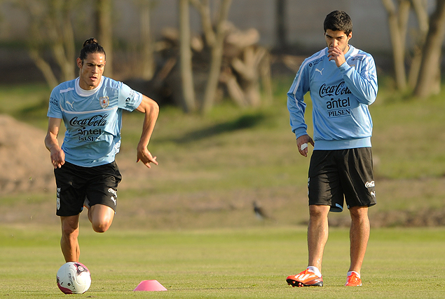 Edinson Cavani y Luis Suárez, las esperanzas de gol celeste.