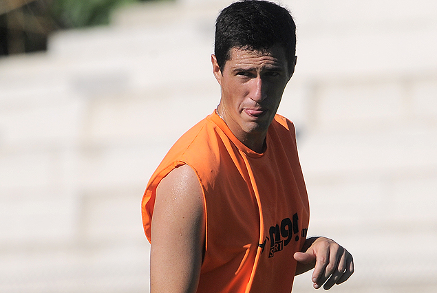 Martín Díaz se movió con limitación por la carga muscular que arrastró del domingo. .