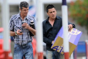 Enrique Saravia y Héctor Moran en Los Céspedes. 