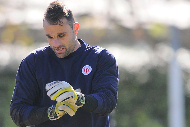 Damián Frascarelli entrenó en forma diferenciada. 