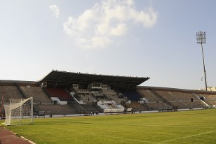 La tribuna principal del estadio internacional de Ammán.