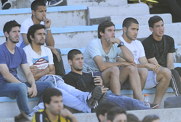 Los jugadores de Peñarol que no integraron el plantel en el Palco del Centenario. 