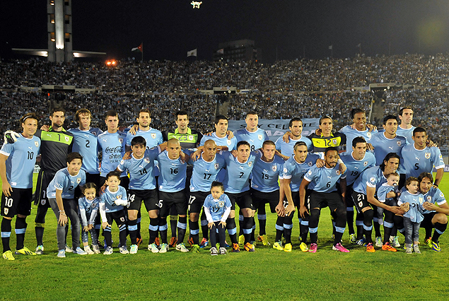 Plantel de la selección uruguaya.