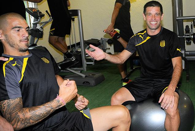 Damián Macaluso y "Tony" Pacheco el viernes en Los Aromos. 