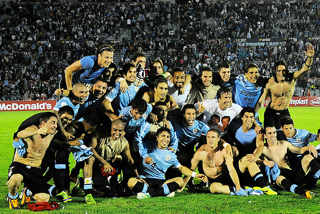 Plantel de la selección uruguaya.