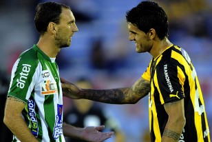 Damián Malrrechaufe y Javier Toledo, sonrisas antes del partido.