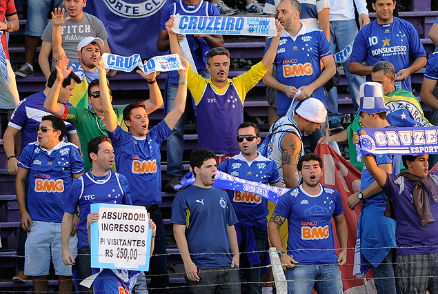 Los "torcedores" de Cruzeiro se quejaron por el precio de las entradas.