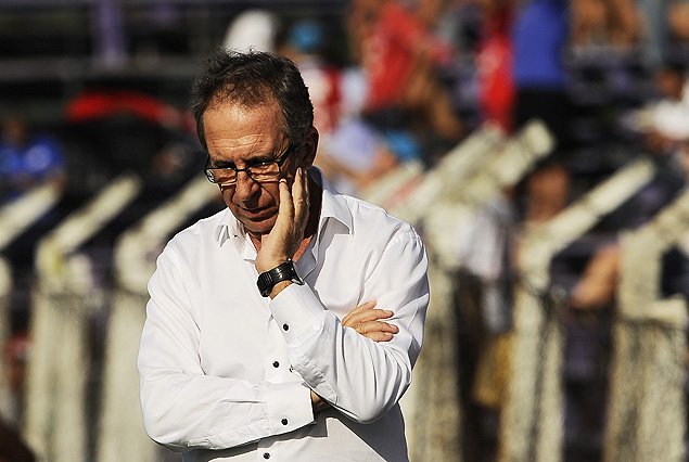 Gerardo Pelusso en una imagen que marca el momento que atraviesa Nacional.