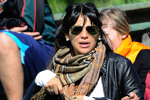 La modelo Clarisa Abreu, hermana del "Loco", estuvo en la tribuna observando a Giovanni Zarfino.