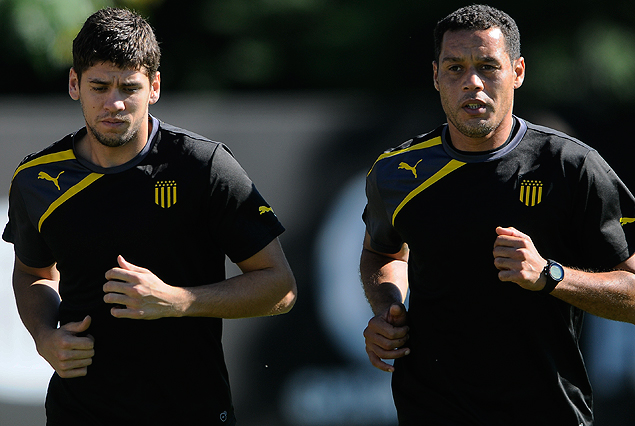 Gabriel Leyes y Darío Rodríguez entrenaron diferenciado este miércoles en Los Aromos. 