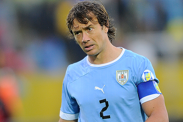 Diego Lugano, capitán de la selección uruguaya.