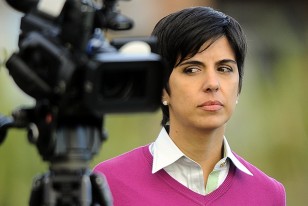 La periodista de la cadena SBT de Brasil en el complejo.