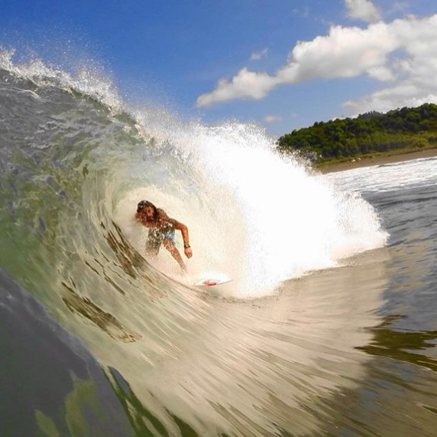 Santiago Madrid en una foto para el recuerdo. "Cada día que pasa vamos puliendo y dándole más forma a nuestro surf, que es a lo que vinimos".