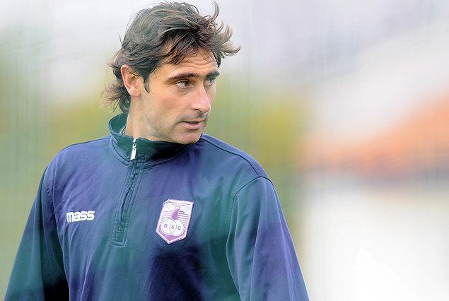 Andrés Fleurquin en el último amistoso del violeta en Buenos Aires.