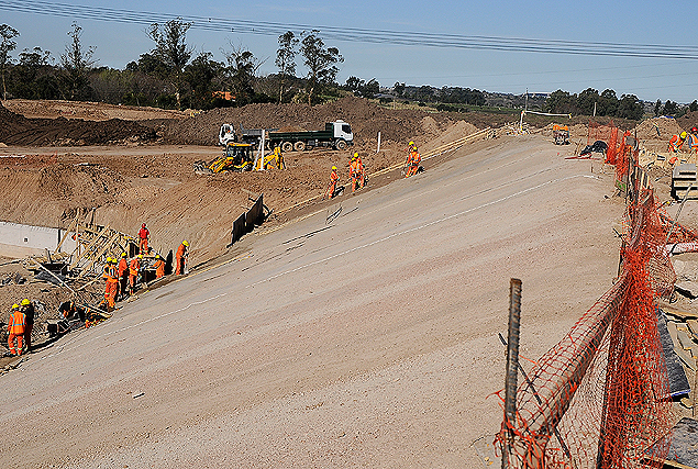 El avance de las obras en el Estadio de Peñarol.