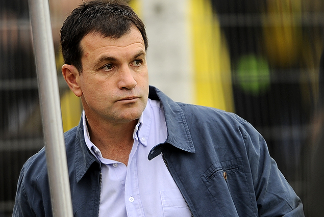 Jorge Giordano, entrenador de Juventud, después de la victoria en el Estadio Luis Tróccoli.