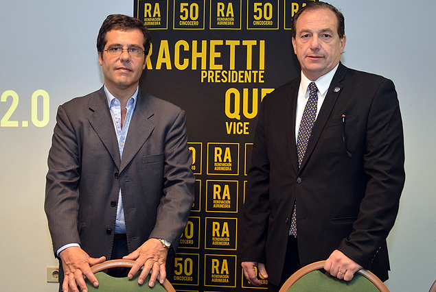 La fórmula de "Renovación aurinegra", Dr. Ricardo Rachetti y el Cr. Alvaro Queijo.