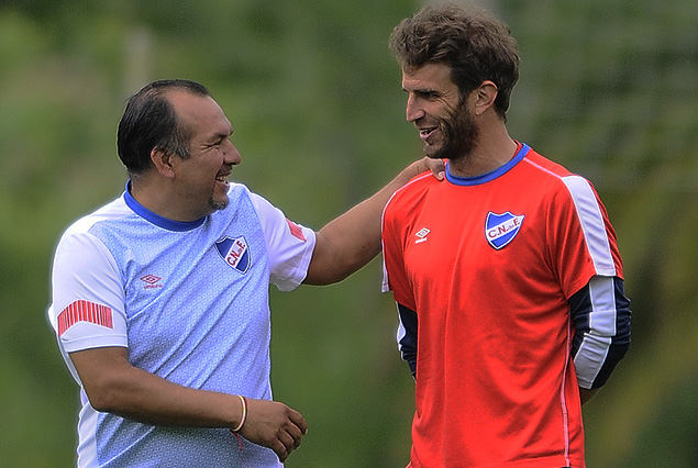 Ruben Sosa e Iván Alonso el viernes en Los Céspedes, a pura sonrisa en el presente feliz de los tricolores.