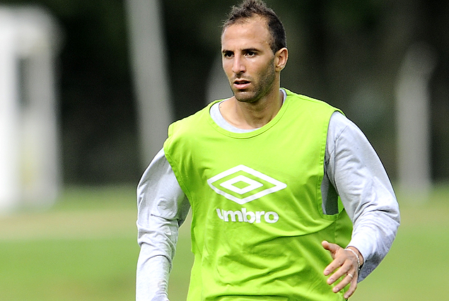 Agustín Peña en la cancha el lunes en el Complejo. 