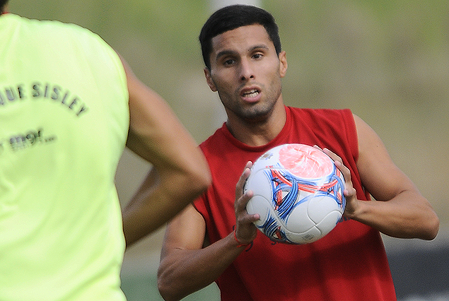 Juan Pablo Fagúndez entrenó y juega el sábado. 