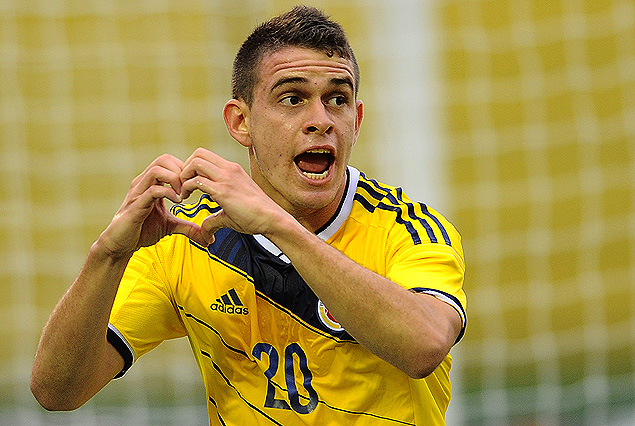 Rafael Borré festeja su gol