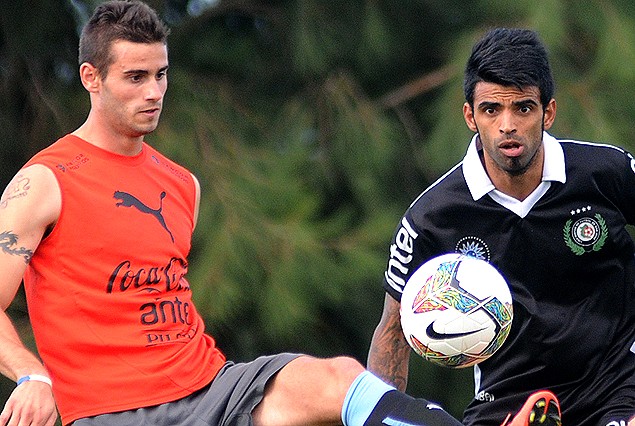 Gastón Pereiro anotó el primer gol de los celestes y otra vez fue figura. 