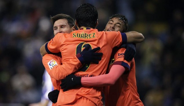 Luis Suárez anotó un gol en España. 