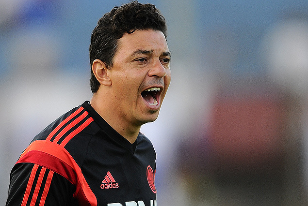 Marcelo Gallardo volvió al Estadio Centenario como entrenador de River Plate argentino con el recuerdo de su exitoso año en Nacional, Campeón Uruguayo 2011-2012.