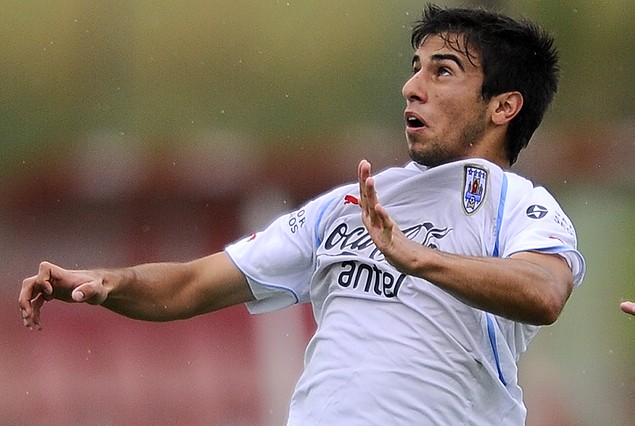 Diego Rossi, delantero de Peñarol en la Sub 17 de Uruguay. 