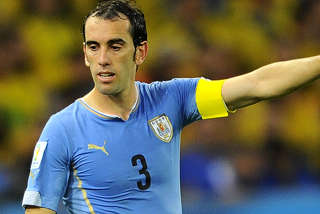 Diego Godin, el capitán de la Celeste, juega el domingo en Atlético Madrid - Getafe. 