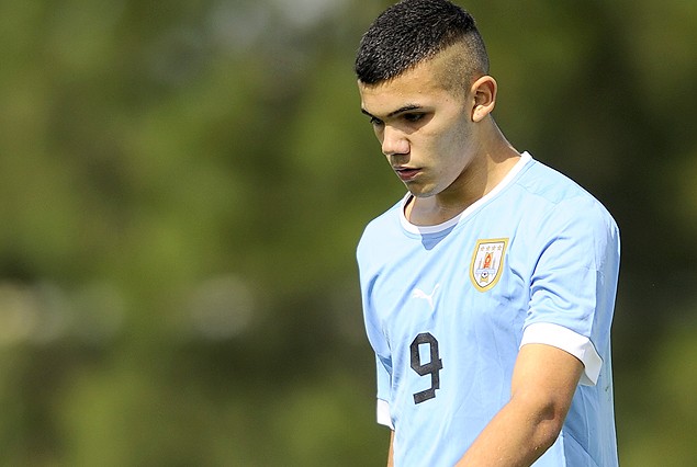 Nicolás Schiappacasse, el goleador de River en la Sub 17 de Uruguay. 